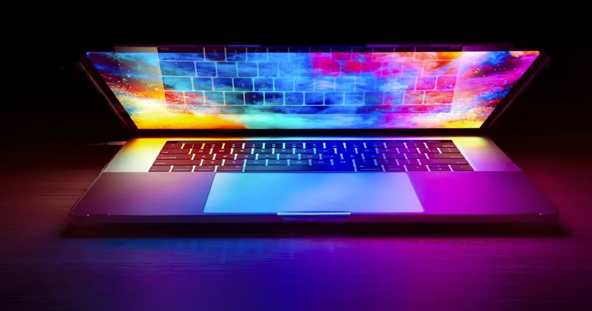 Laptop gaming cu lumini RGB