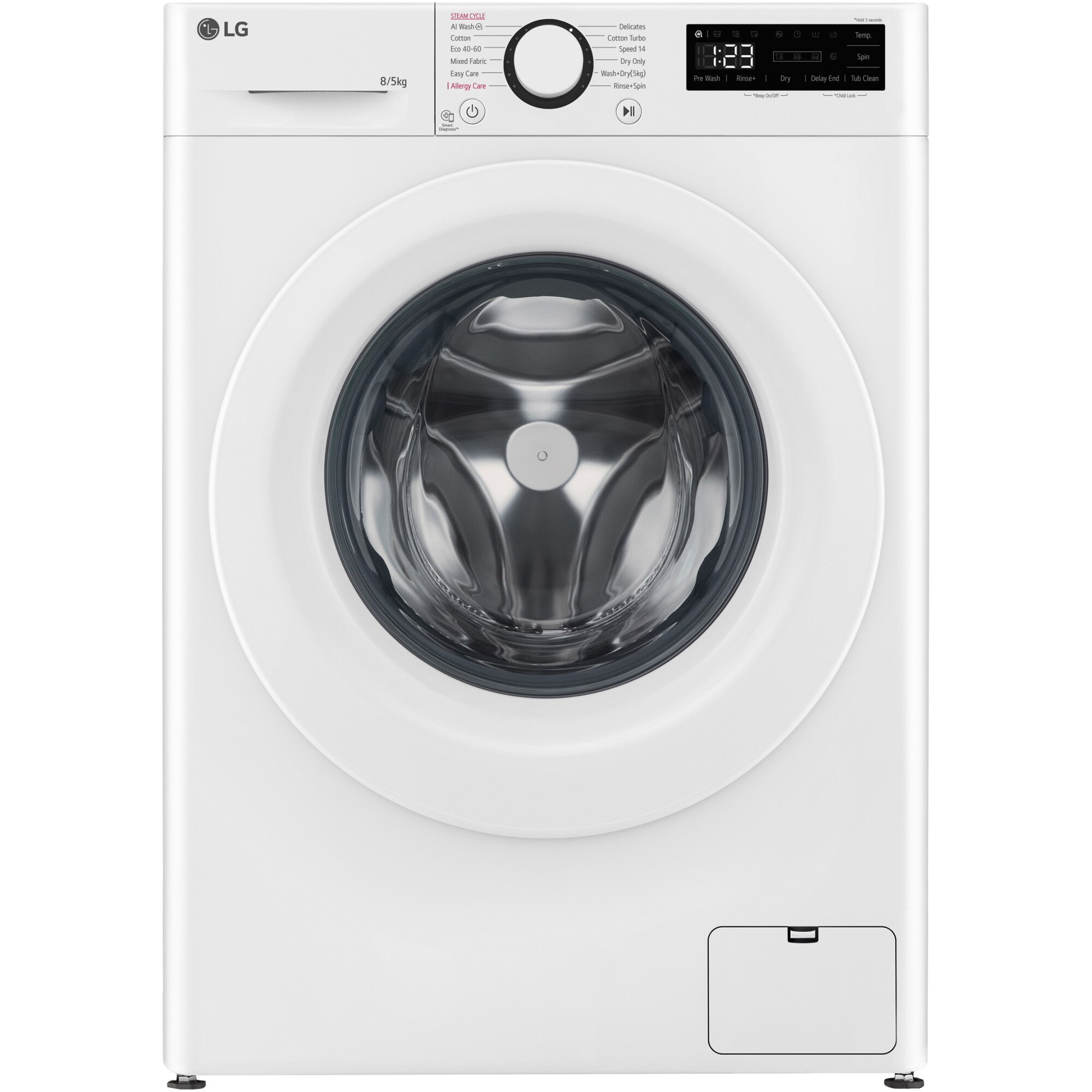 Mașină de spălat cu uscător combo în spațiu de laundry