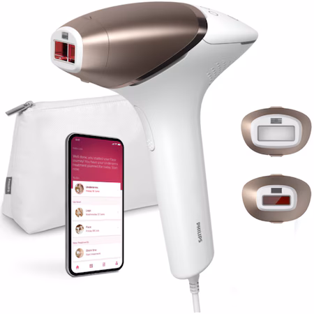 Epilator IPL Philips Lumea Seria 8000 BRI945/00, Senzor Smartskin, tehnologie SenseIQ, conectare la aplicatie,…