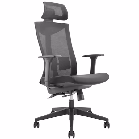 Scaun birou ergonomic Kring Aaron, mesh, tetiera 2D, suport lombar, adancime sezut reglabila, role PU silentioase,…