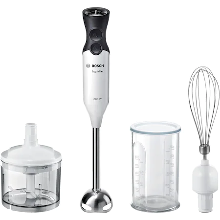 Mixer vertical Bosch ErgoMixx MS6CA4150, 800 W, 12 viteze+Turbo, minitocator, tel, vas gradat, cutit Quattro…