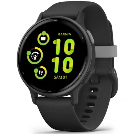 Smartwatch Garmin vivoactive 5, 42mm, GPS, Wi-Fi, Android/iOS, curea silicon, Slate/Black