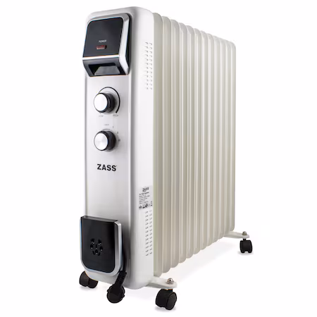 Calorifer electric cu ulei Zass ZR 13 E, 2600 W, 13 elementi, termostat reglabil, protectie la supraincalzire