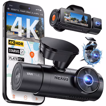 Camera auto Vantrue N4 Pro S cu 3 canale, 4K+1080P+1440P, HDR+Night Vision, protective IP67, GPS, G-sensor si…