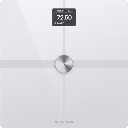 Cantar Wi-Fi pentru compozitie corporala avansata Withings Body Smart, Alb