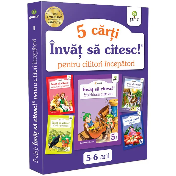 Învăț să citesc - pachet 5 cărți (nivel 1, 5-7 ani)
