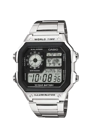Casio, Ceas cronograf cu display digital, Argintiu