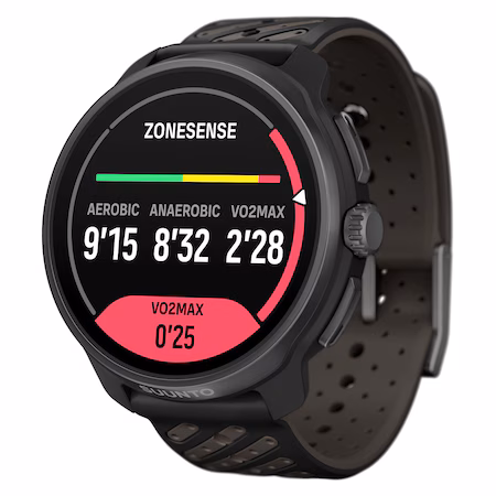 Ceas Smartwatch Suunto Race 2 Titanium, negru, 90 moduri sport, ecran AMOLED, 100m rezistenta la apa