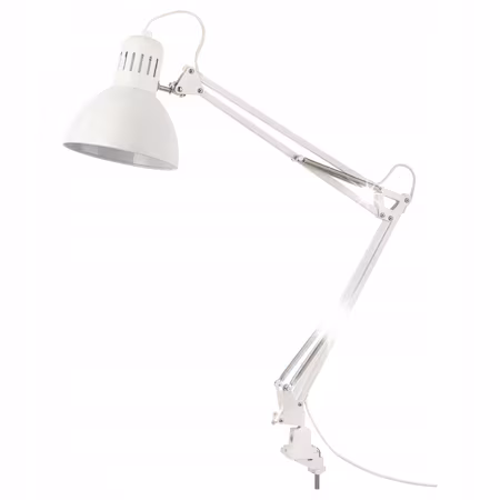 Lampa birou IKEA TERTIAL, alb, 13W, 17cm diametru, cablu 1.5m