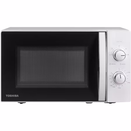 Cuptor cu microunde Toshiba MW-MM20PWH, 20 l, 800 W, Timer, Control mecanic, Iluminare LED, Alb