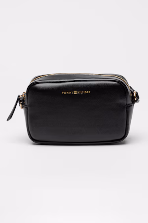 Tommy Hilfiger, Geanta crossbody cu fermoar, Negru