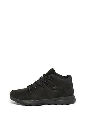 Timberland, Ghete de piele nabuc si textil Sprint Trekker, Negru, 8.5