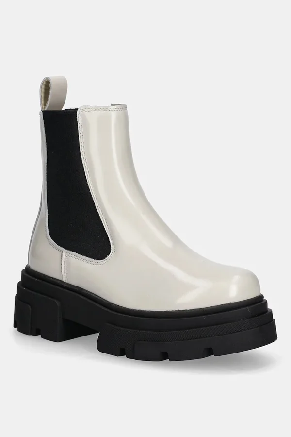 Tommy Hilfiger ghete chelsea piele bej platforma