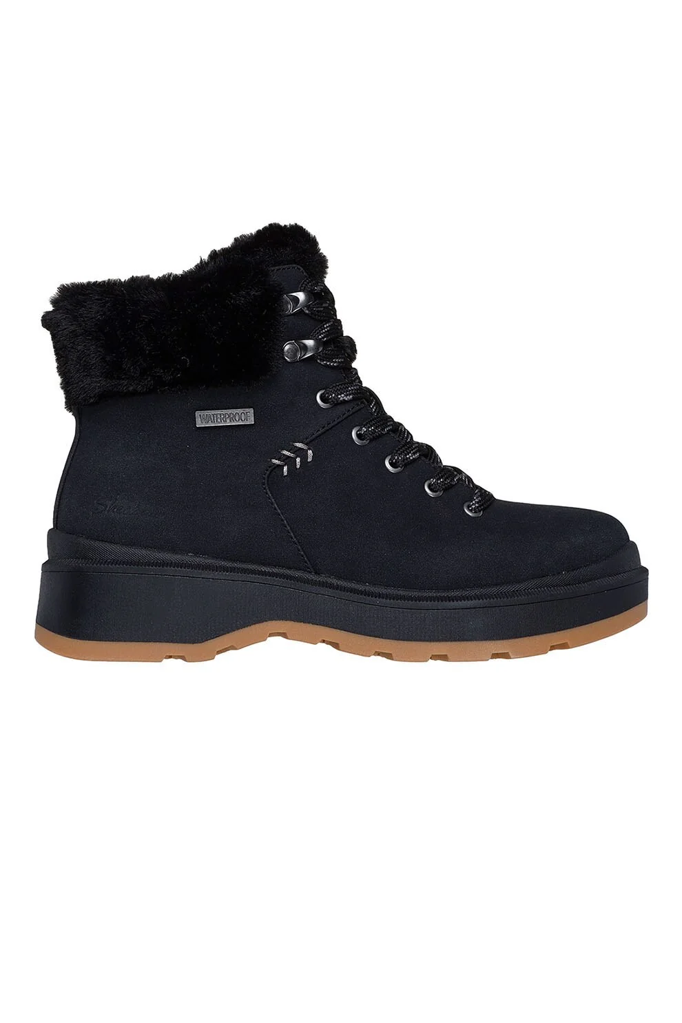 Skechers, Ghete impermeabile, Negru, 38