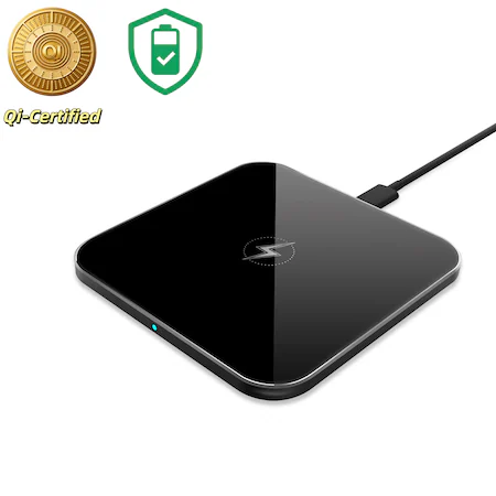 Incarcator Wireless Fast Charger Ugo® All Good, Incarcare Rapida 15W, Invelis Din Aluminiu Si Sticla 2.5D,…
