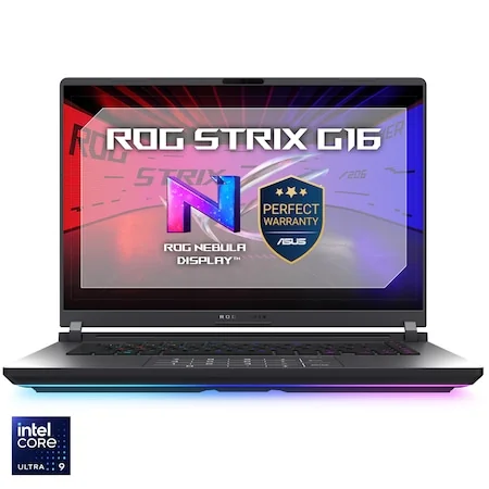 Laptop Gaming ASUS ROG Strix G16 G615LW cu procesor Intel® Core™ Ultra 9 275HX pana la 5.4GHz, 16", 2.5K WQXGA,…