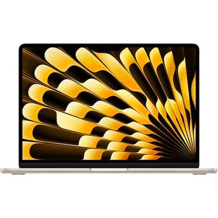 Laptop Apple MacBook Air 13", cu procesor Apple M4, 10 nuclee CPU si 8 nuclee GPU, 16GB RAM, 256GB, Starlight,…