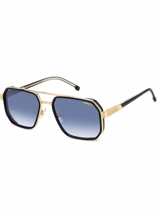Ochelari de soare barbati Carrera, dreptunghiulari, negru, lentile albastre degrade, 58mm, 1069/S 2M2