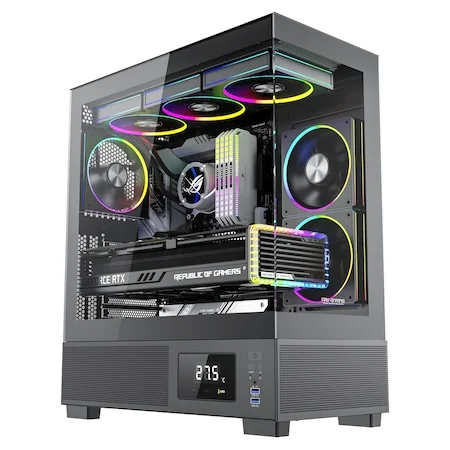 Sistem Desktop Pc Gaming Kian Black AMD Ryzen 7 9800X3D pana la 5.2Ghz, 32GB RAM DDR5, 1TB SSD, RTX 5060 8GB…