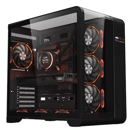 Sistem PC Gaming 1stPlayer® cu AMD Ryzen™ 7 9800X3D 5.2GHz, 104Mb cache, 64 GB DDR5, SSD 2 TB M.2, video GeForce®…