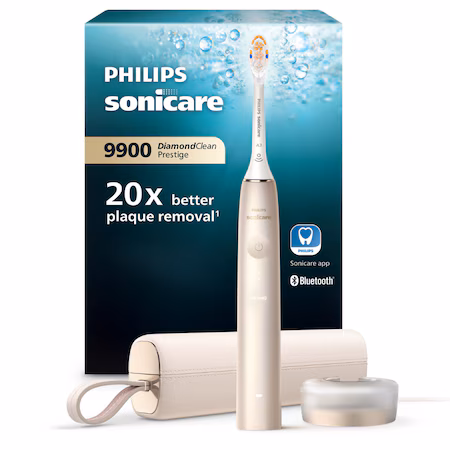 Periuta electrica sonica Philips Prestige 9900 HX9992/11, 62000 miscari/minut, tehnologie SenseIQ, aplicatie…