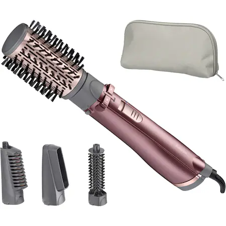 Perie rotativa BaByliss AS960E, 1000W, Ionizare, 4 Accesorii, 2 Setari temperatura/viteza, Cool-Shot, geanta…