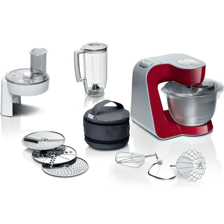 Robot de bucatarie Bosch MUM58720, 1000 W, Bol Inox 3.9 l, blender 1.25 l, 7 viteze+impulse, mixare planetara 3D,…