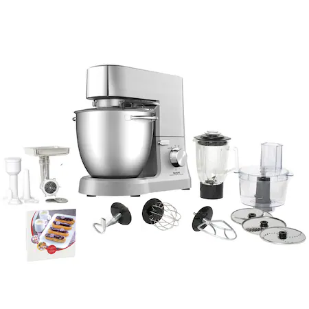 Robot de bucatarie Tefal Masterchef Grande QB813D38, 1500 W, 8 viteze, bol 6.7 l, capacitate blender 1.4 l, 6…