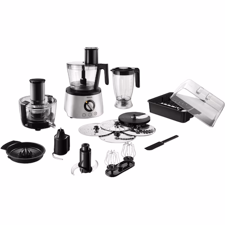 Robot de bucatarie Philips Avance Collection HR7778/00, 1300 W, bol 3.4 l, blender 2.2 l, storcator de fructe si…