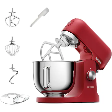 Robot de bucatarie KENWOOD kMiX KMX751ARD, 1000 W, vas inox 5 l, 6 trepte viteza, 3 accesorii patiserie, functie…