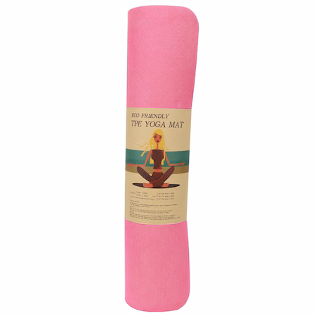 Saltea yoga, 183x61x0.6 cm, TPE, Roz
