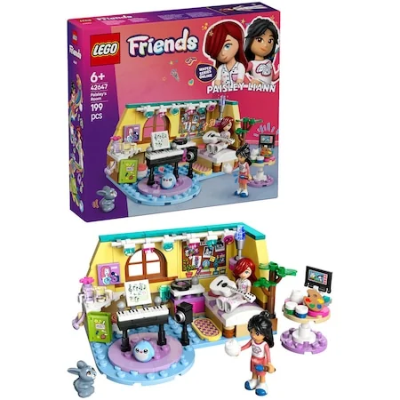 Set de constructie LEGO® Friends - Camera lui Paisley 42647, 199 piese, Jucarii pentru Fete si Baieti de 6+ ani,…