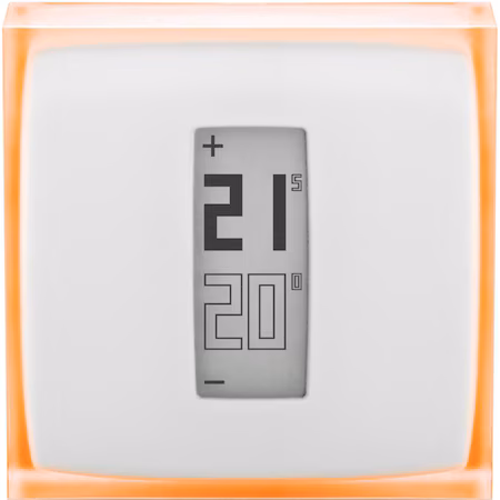 Termostat inteligent Netatmo Smart Thermostat, Wi-Fi, programabil, compatibil iOS si Android, Alb