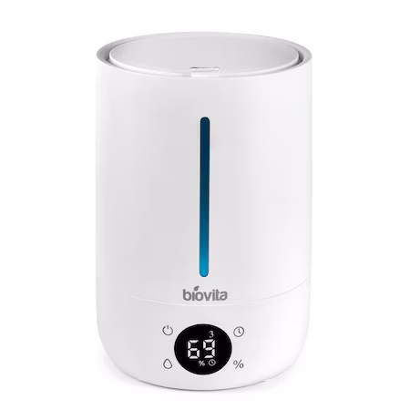 Umidificator De Camera Inteligent, Cu Senzor De Umiditate Biovita Top Mist, 4.5L, Timer, Trepte De Umiditate