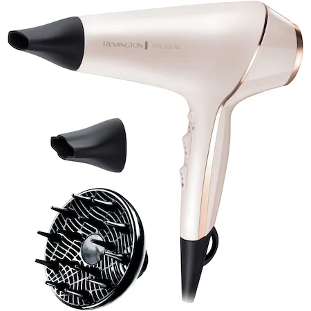 Uscator de par Remington PROluxe AC9140, 2400 W, Ionizare, OPTIheat, Functie PRO+ Style Shot, 3 trepte…
