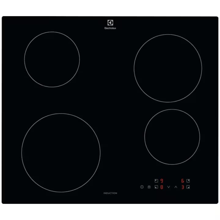 Plita incorporabila Electrolux LIB60424CK, Inductie, 4 zone de gatit, Control Touch, Booster, Blocare de siguranta pentru copii, 60 cm, Negru